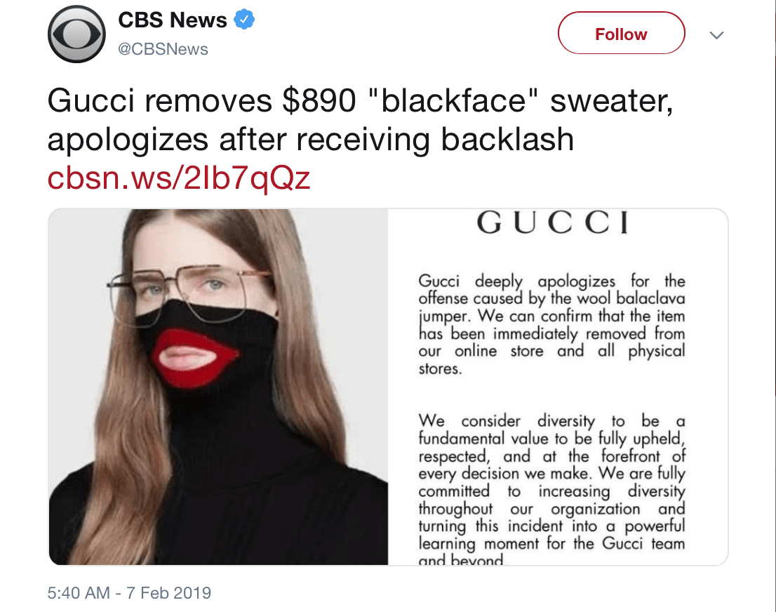 Internal Memo from Gucci CEO Shows He's Taking the Blackface Scandal Very,  Very Seriously - Fashionista