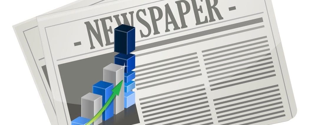 business newspaper graph illustration design over a white background