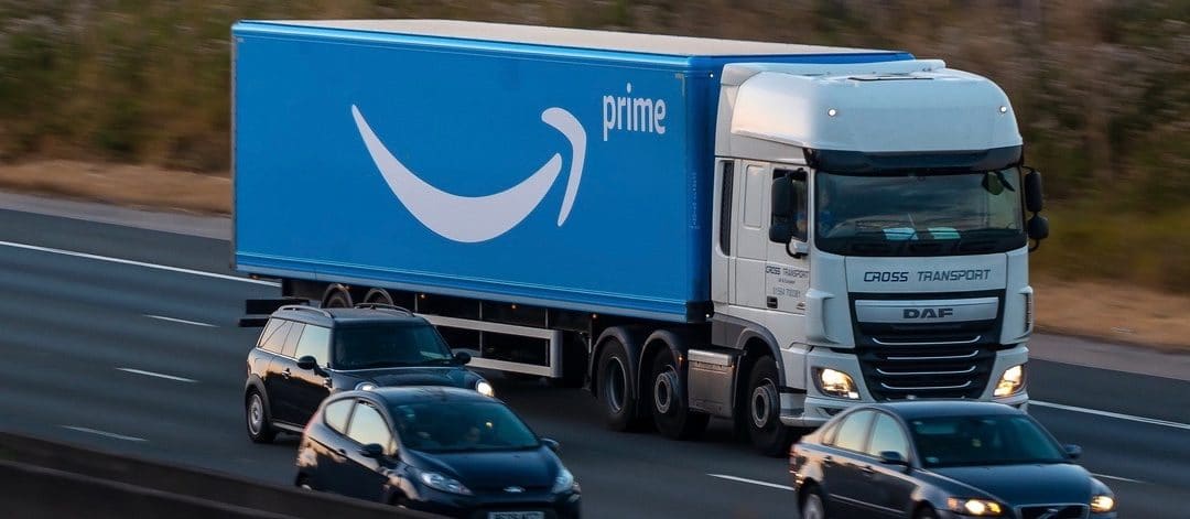 Amazon Prime Lorry in motion