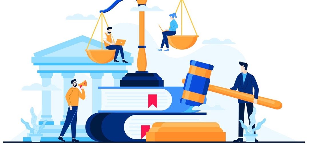 law and justice knowledge vector illustration concept flat design