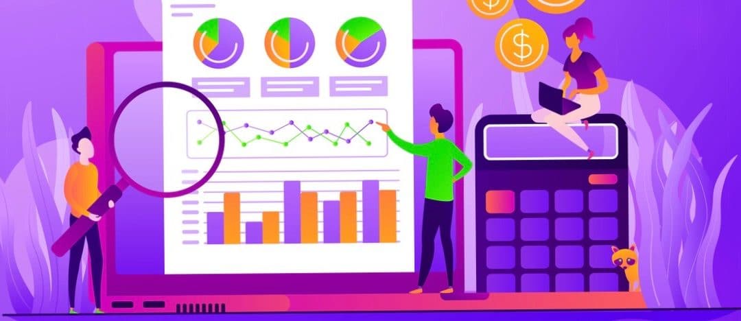 Business budget analysis concept vector illustration