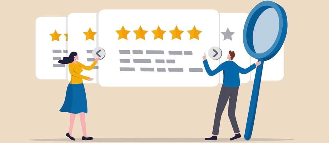 Reputation management team monitor online feedback rating to improve brand positive rank and gain customer trust