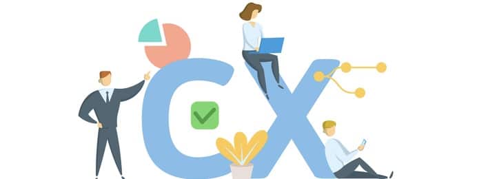 Cx, Customer Experience. Concept With Keywords, Letters And Icons.